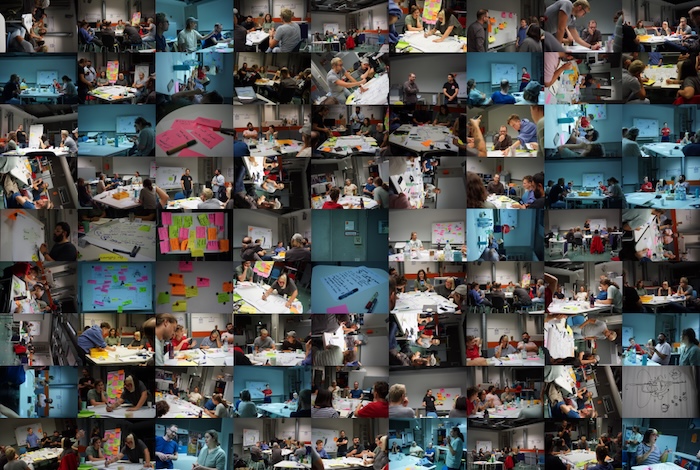 Montage of photos taken during the workshop